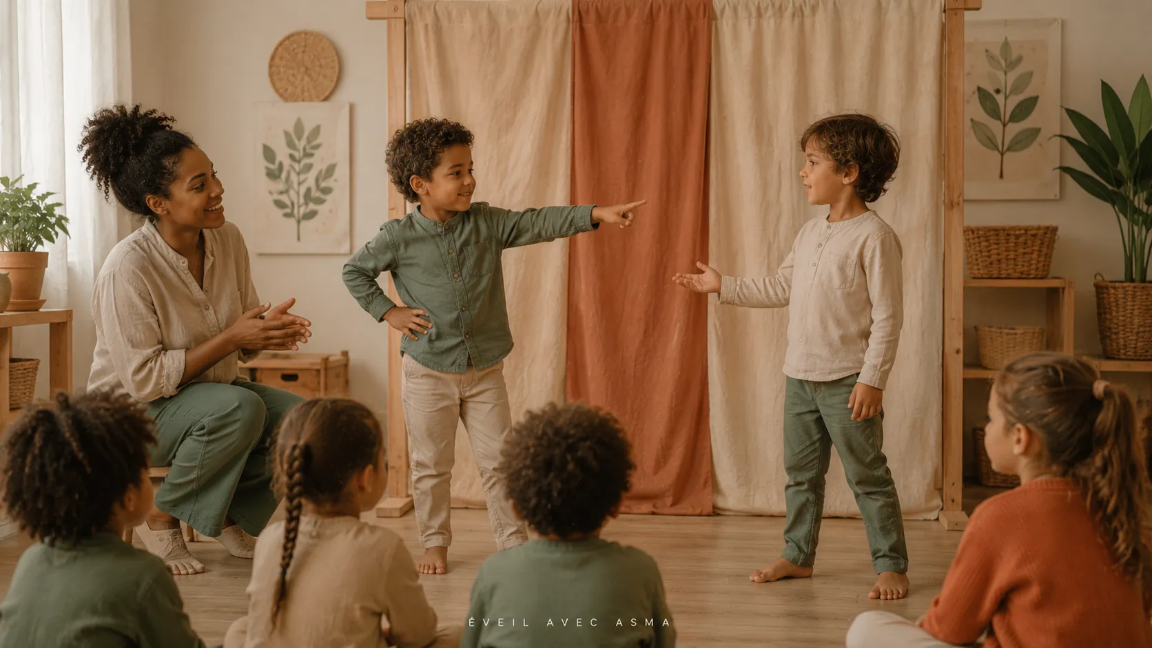 activité théâtre-forum avec des enfants eveil avec asma