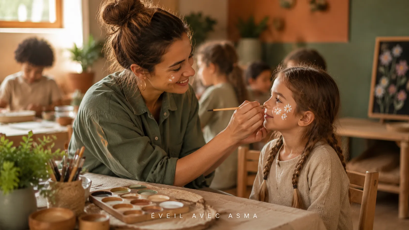 maquillage bio pour enfants en séjour de vacances eveil avec asma
